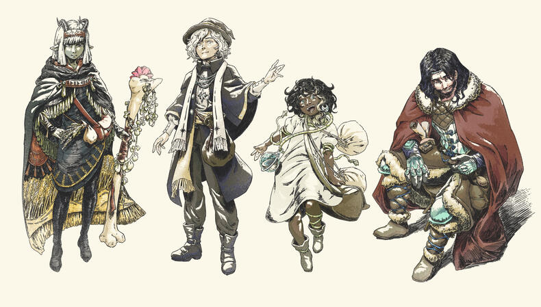 Main Character Designs for Upcoming Video Game "Syncrimony: Age of Achra"