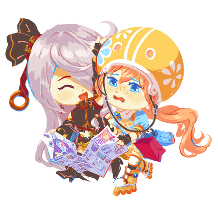 Magia Record - Rui and Miyuri Chibis